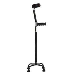 Метална патерица потлакотна со подесување на висината четвороножна